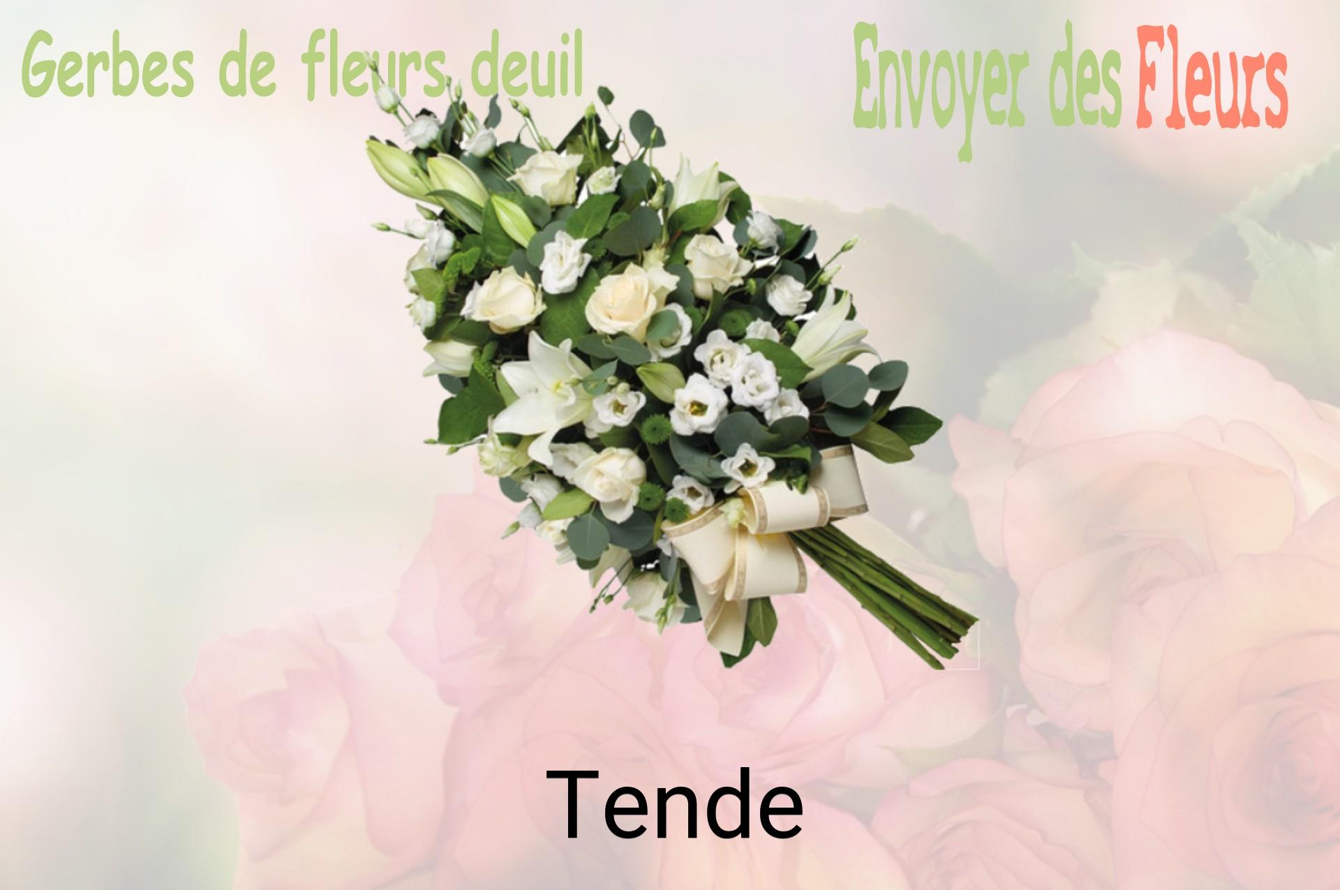 Gerbe de fleurs de deuil livrée à Tende